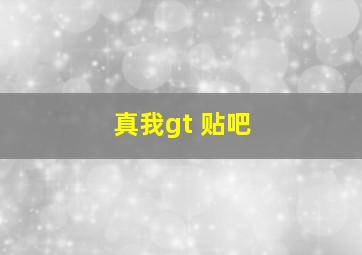 真我gt 贴吧